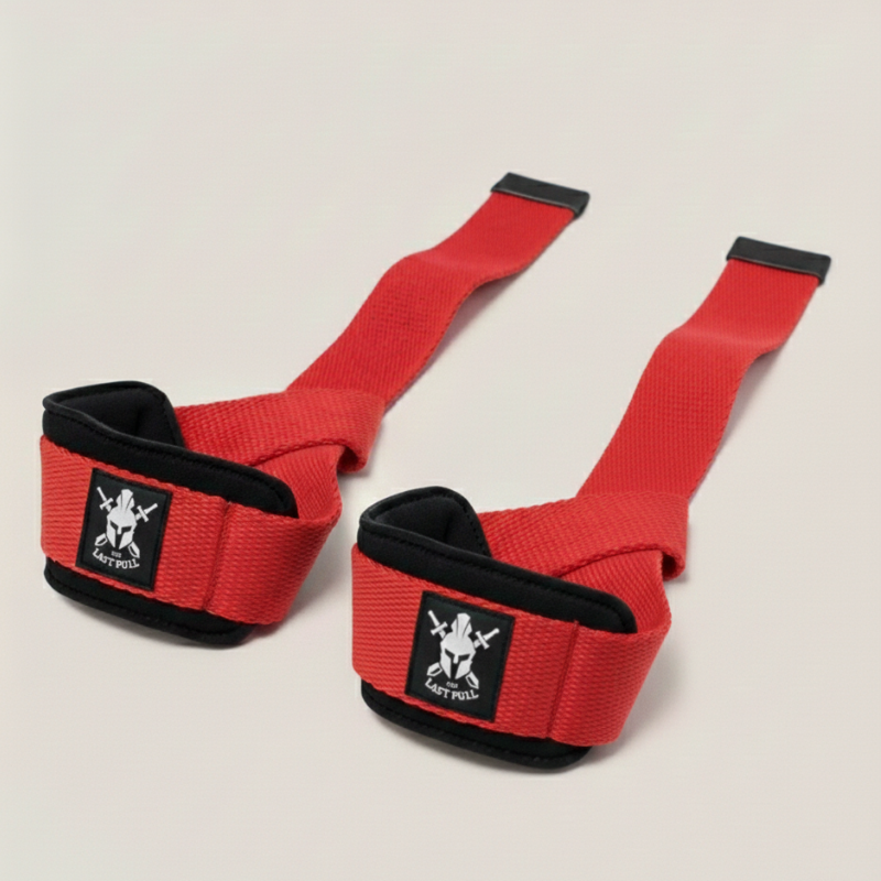 Padded Lifting Straps (Gym Straps) - Kırmızı - The Last Pull