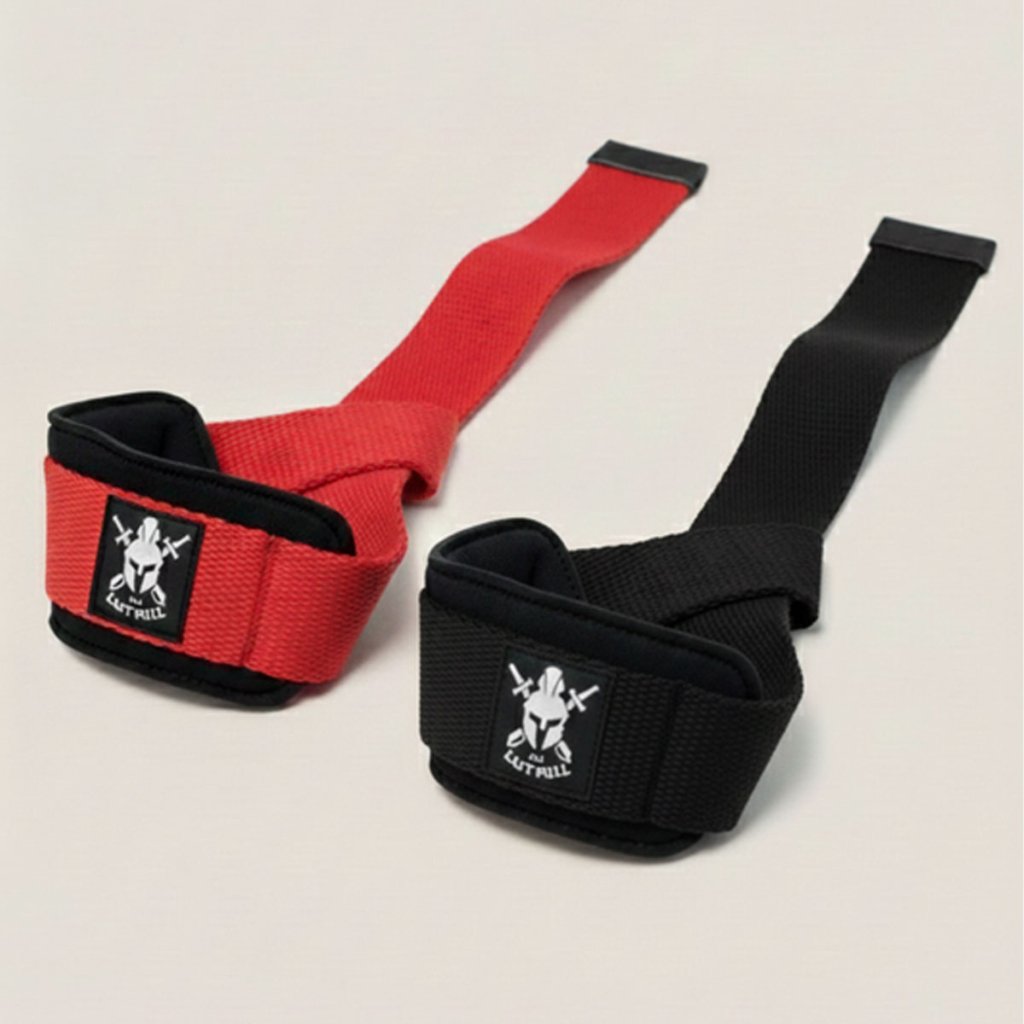 The Last Pull Padded Lifting Straps - Kırmızı/Siyah