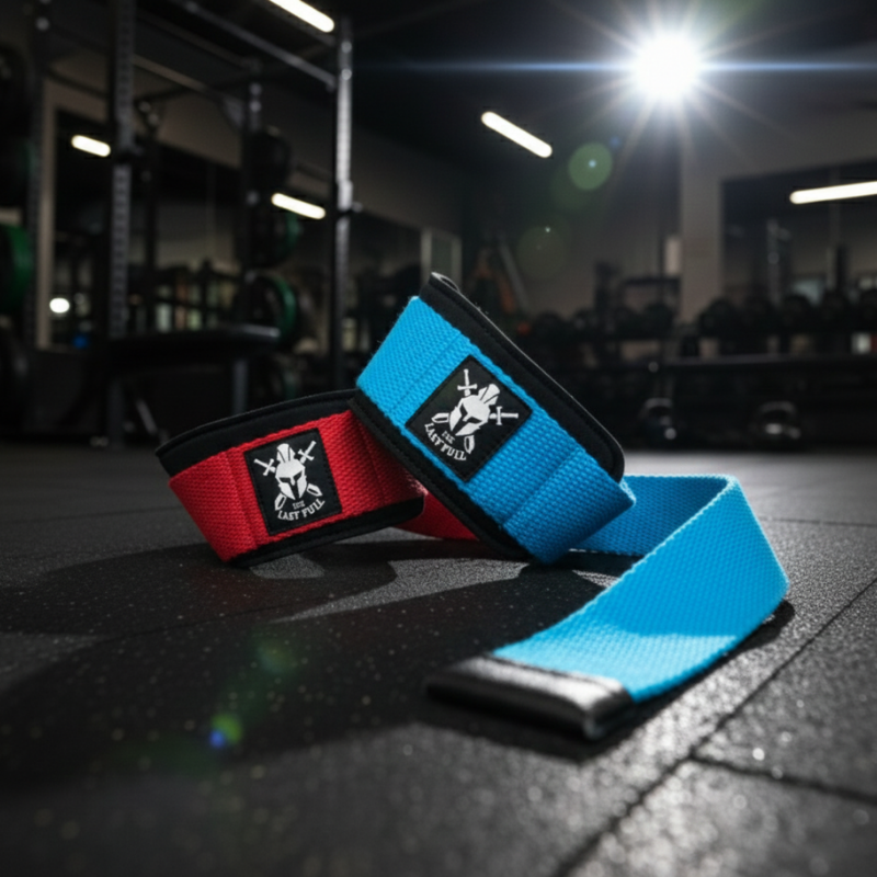 Padded Lifting Straps (Gym Straps) - Kırmızı - Mavi - The Last Pull